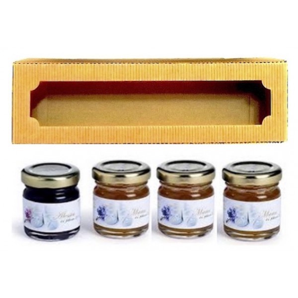 Portavasetti per monodose 30/50 gr. forate 4 posti cartoncino onda avana mm.185X50X60