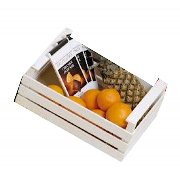 CASSETTA FRUTTA IN LEGNO BIANCA