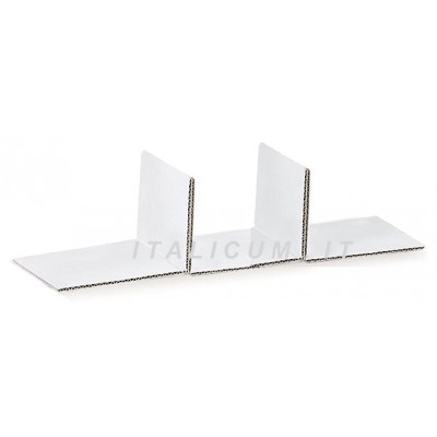 Fondi divisori bianchi per scatole trasparenti valigetta 3 posti mm.190x60 - Pz.10
