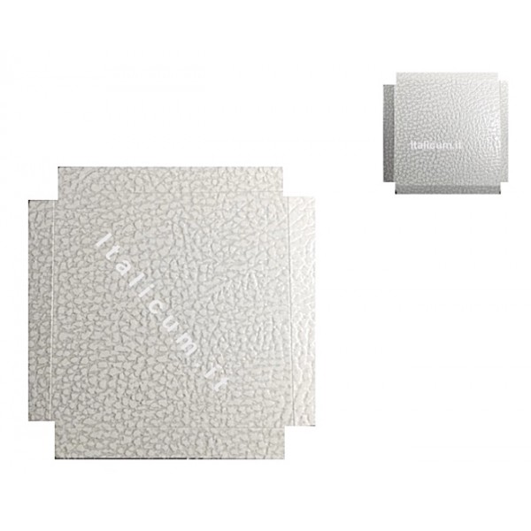 Fondi rialzati bianco pelle mm.70x70 - Pz.10