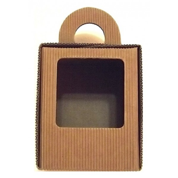ASTUCCIO PORTAVASETTO da gr.500 forato 1 posto cartoncino ondulato avana mm.85x85x110 - pz.20
