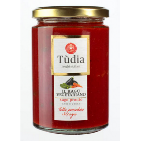 Ragù vegetariano in olio extra vergine di oliva - Prodotti tipici siciliani -  gr.350