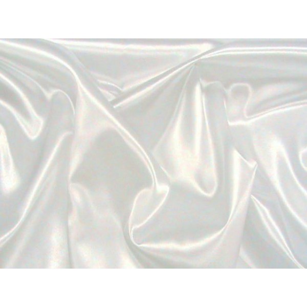 Raso BIANCO 100% Poliestere - Altezza cm.150 - 190 gr./mt. - 1 metro lineare