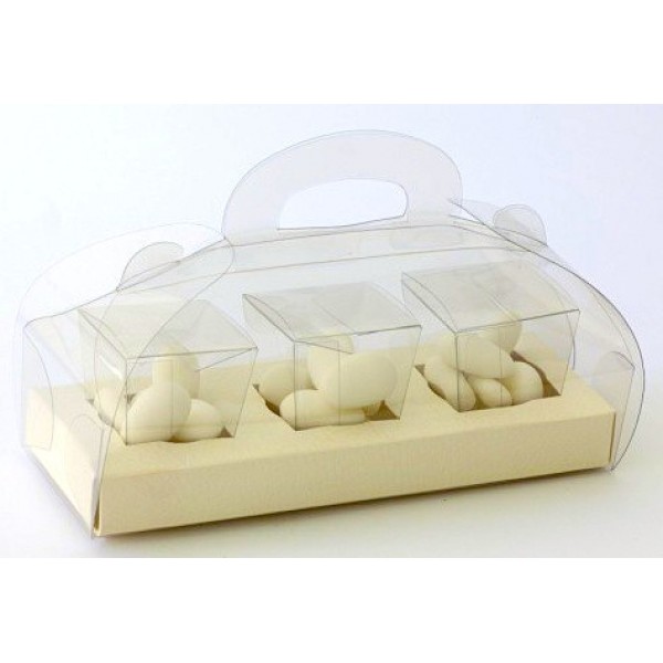 Scatole trasparenti Astuccio Bicchierino mm. 33x33x50 Pz.10