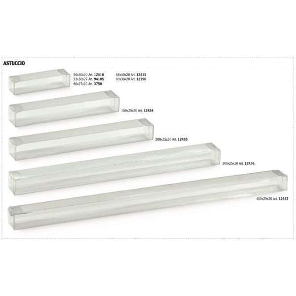 Scatola trasparente astuccio oblunga 300x25x20 - Pz.10