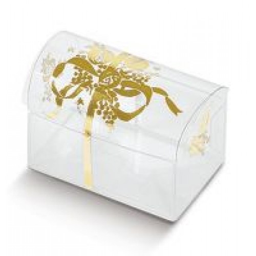 Scatole trasparenti Cofanetto ORO mm. 70x45x52 - Pz.10