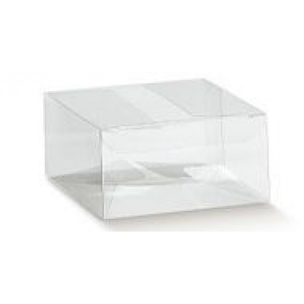 Scatole trasparenti portaconfetti ad Astuccio mm.100x100x80 - Pz.10