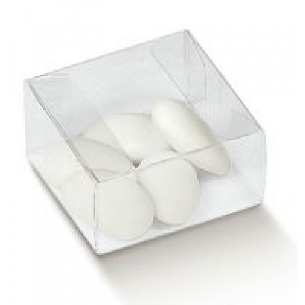 Scatole trasparenti portaconfetti mm.60x60x30 - Pz.10