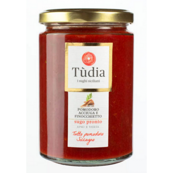 Sugo pronto all'acciuga con finocchietto selvatico - Prodotti tipici siciliani - gr.350