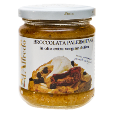Broccolata alla Palermitana in olio extra vergine di oliva - Prodotti tipici siciliani - gr.180