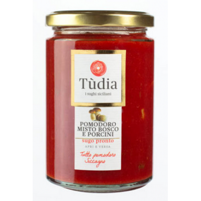 Sugo al pomodoro con misto bosco e porcini in olio extra vergine di oliva - gr.350
