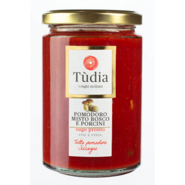 Sugo al pomodoro con misto bosco e porcini in olio extra vergine di oliva - gr.350