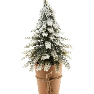 Albero di Natale piccolo innevato con vaso cm.33 