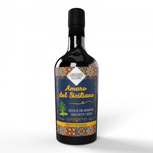 Amaro siciliano artigianale alle erbe aromatiche, finocchietto e menta - 50 cl. 28%