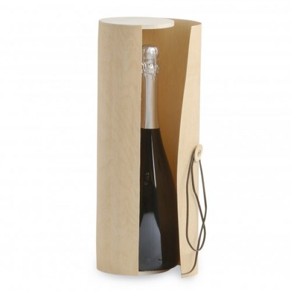 Astuccio foglia di legno MAGNUM cm.35,5 x 10,80 con laccio cuoio