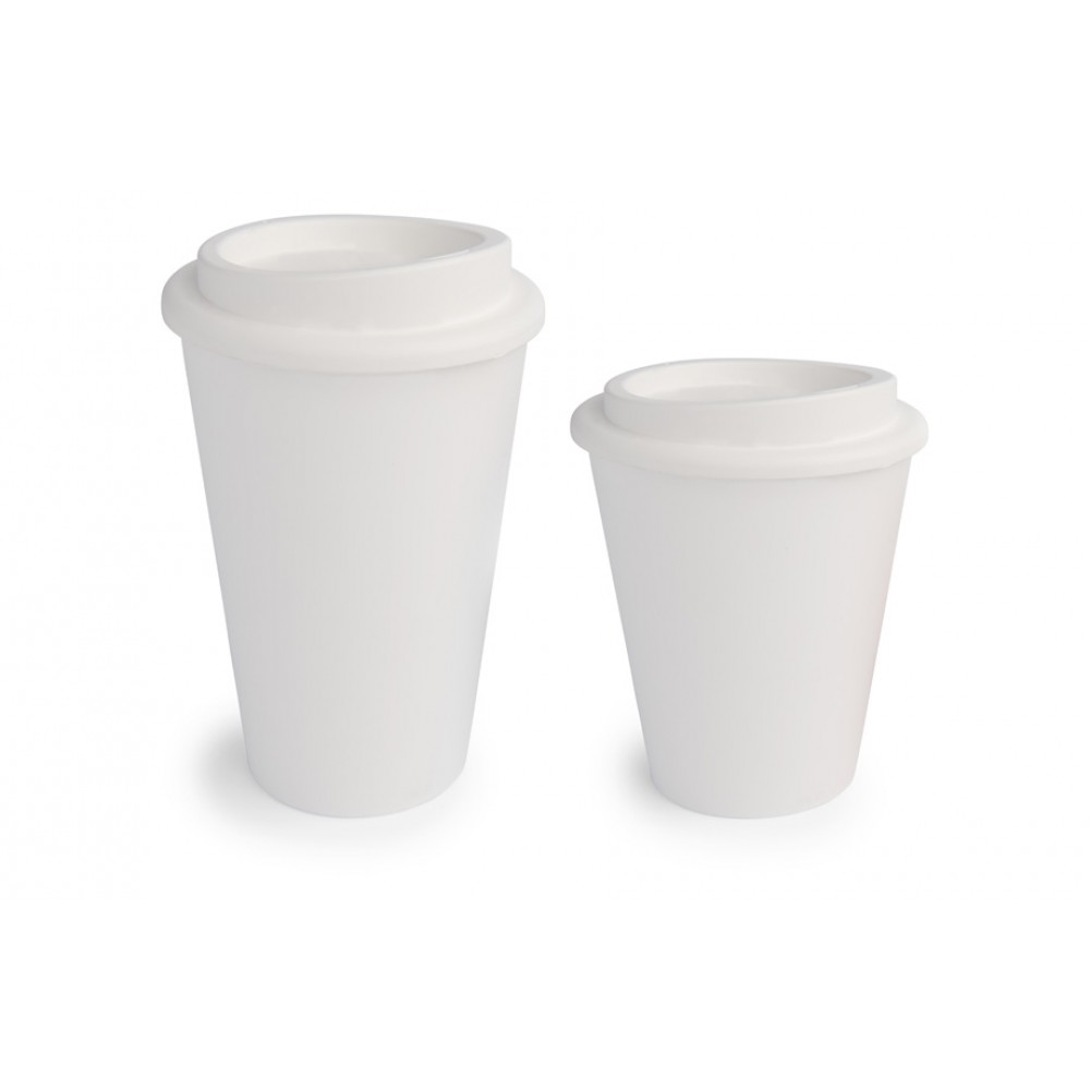 KAFFEBox 50 Contenitori Pet Per Caffè Asporto - Bicchierini Con Coperchio Unito, Marrone, Adatti A Bicchieri 80/100 Cc - 2