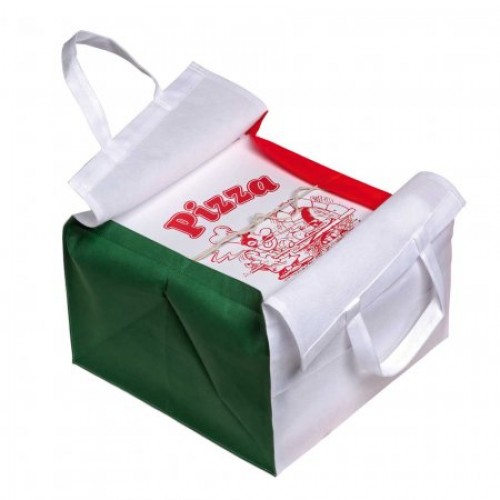 Borsa per asporto pizza in TNT Italia con manici cm.33x33 H.24 - Pezzi 10