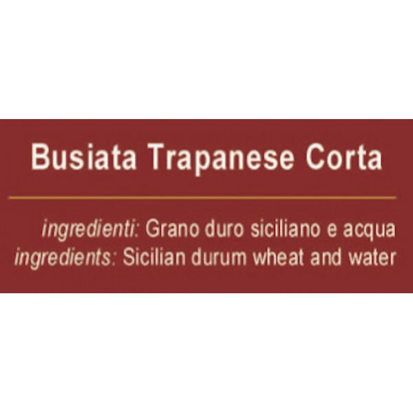 Busiate trapanesi corte artigianali 24 pacchi da 500 gr. - Grano duro siciliano 100% 