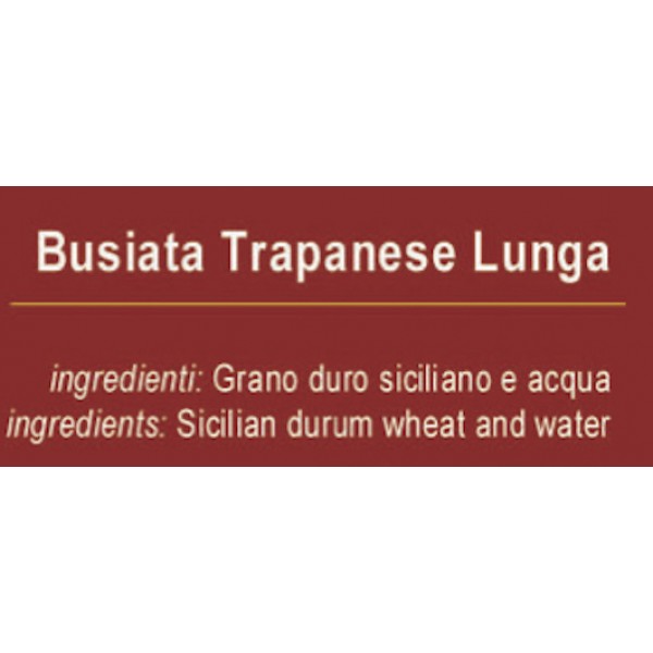 Busiate trapanesi artigianali lunghe 24 pacchi da 500 gr. - Grano duro siciliano 100% 