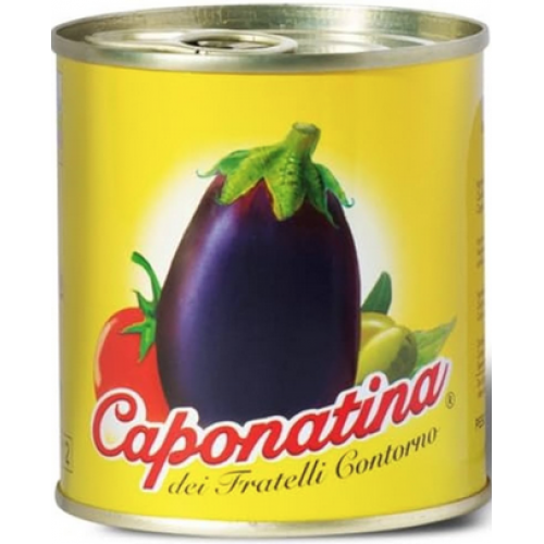 Caponata di melanzane siciliana Contorno - Confezione da 15 lattine da 200 gr. 