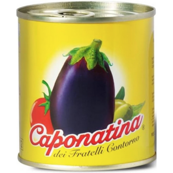 Caponata di melanzane siciliana Contorno - Confezione da 15 lattine da 200 gr. 