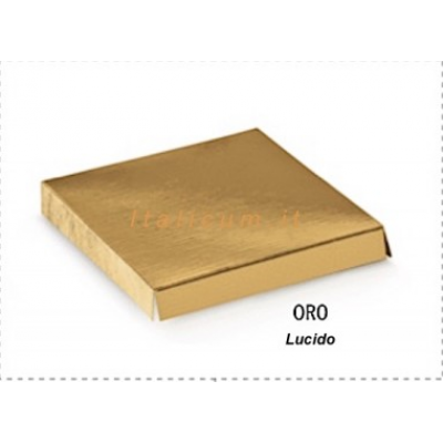 Fondo rialzato ORO LUCIDO per scatole trasparenti mm.60x60 - Pz.10