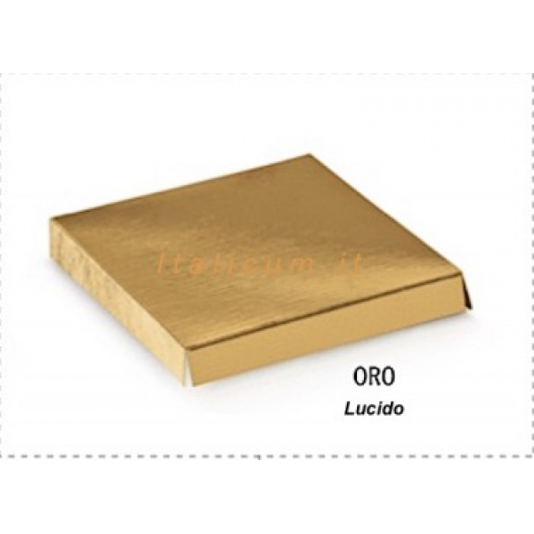 Fondo rialzato ORO LUCIDO per scatole trasparenti mm.60x60 - Pz.10