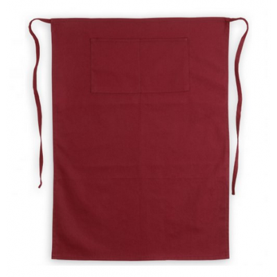 Grembiule da bar bordeaux lungo cm.90x65 con tasca frontale
