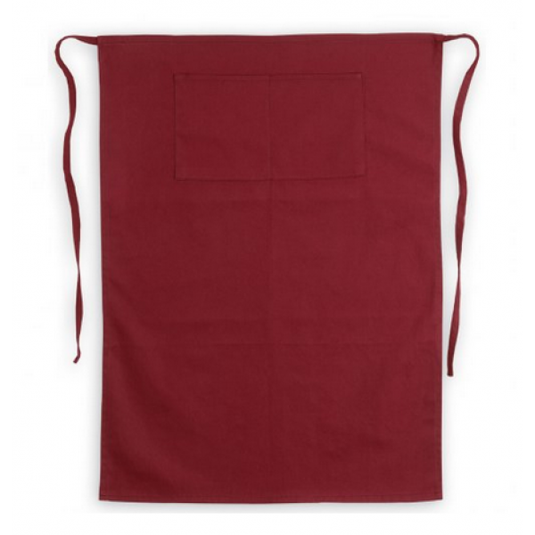 Grembiule da bar bordeaux lungo cm.90x65 con tasca frontale