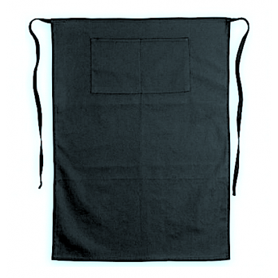 Grembiule bar nero lungo cm.90x65 con tasca frontale