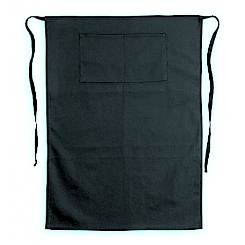 Grembiule bar nero lungo cm.90x65 con tasca frontale