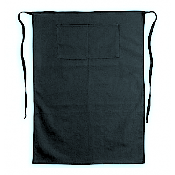 Grembiule bar nero lungo cm.90x65 con tasca frontale