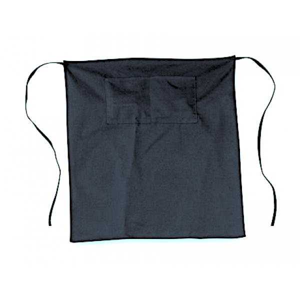 Grembiule bar nero vita medio cm.75x60 con tasca frontale