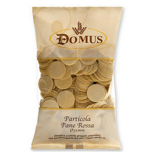Particola pane rossa diametro cm.3,5 spessore mm.1,2 confezione da pz.500