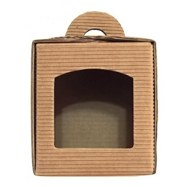 ASTUCCIO PORTAVASETTO da gr.250 forato 1 posto cartoncino ondulato avana mm.70x70x85 - Pz.15