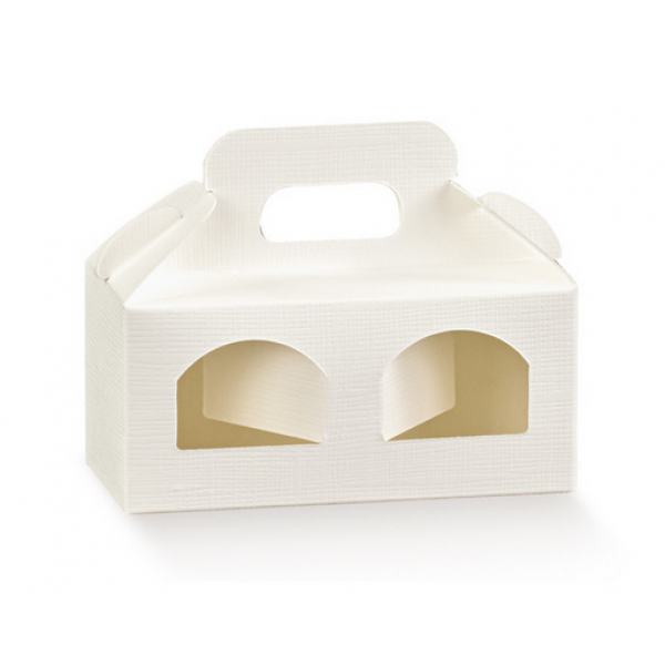 Portavasetti 2 fori da 50 e 100 gr. seta bianco mm.110x50x50 Pz.10