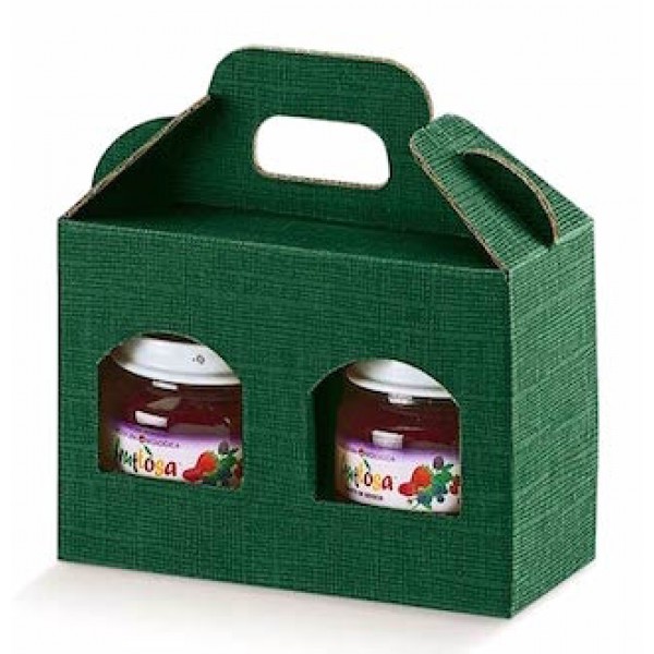 Scatole Porta Vasetti Lucgel 3 Fori In Carta Avana – 10 Pezzi, 25x8x12cm, Per Salse, Marmellate, Miele E Creme