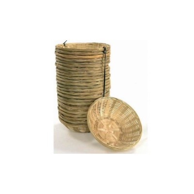 3 Pezzi Cestino Portaoggetti in Rattan, Cesto Rotondo in Vimini Naturale, Cesto di Intrecciato Decorativo per Cucina, Soggiorno (Onda