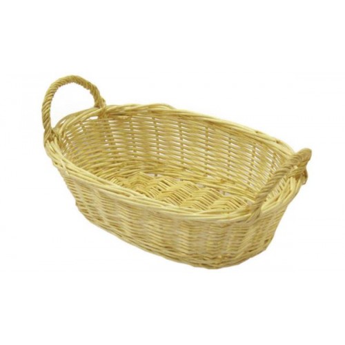 Cestini in vimini intrecciati con manici cm.21x14 H.6/9 - Pz.5