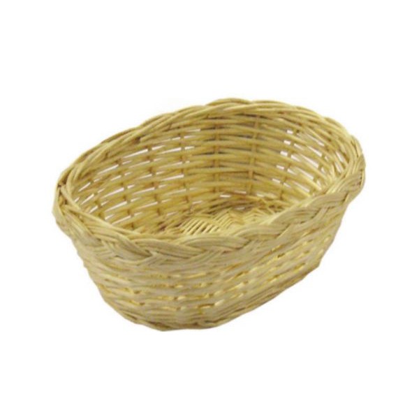 Cestini ovali in vimini intrecciato cm.16x12 H.6 - Pz.5