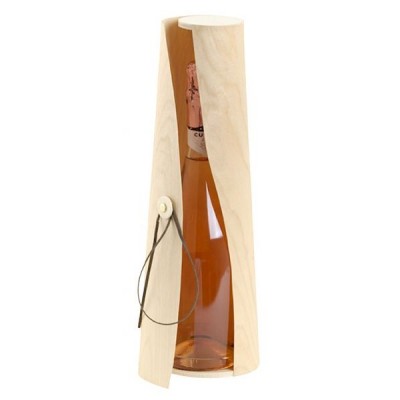 Astuccio portabottiglia CONICO CHAMPAGNOTTA in foglia di legno cm.35 x 10,50
