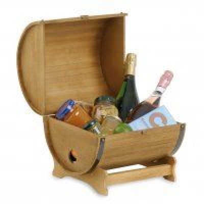 Botte cassetta in legno 28,6x26 cm. 