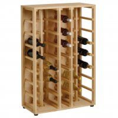Cantinetta lineare per 40 bottiglie in legno pino massello - SPEDIZIONE GRATUITA