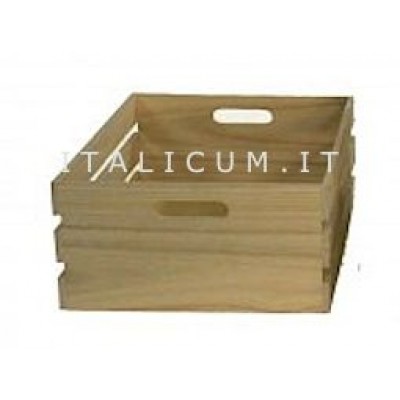 Cassetta cesta legno di balsa cm.37x27 h.14