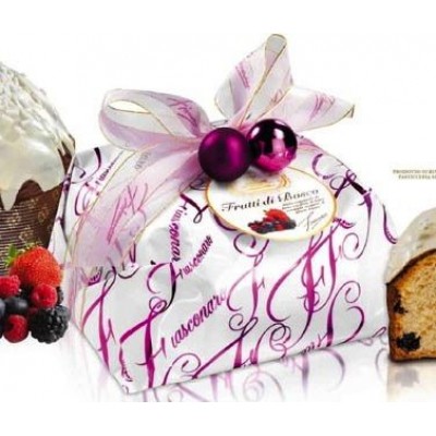 Panettone FRUTTI DI BOSCO Fiasconaro con crema di frutti di bosco e glassa bianca Kg.1