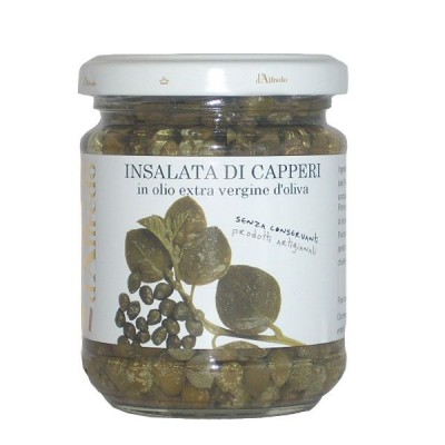Capperi siciliani piccoli insalatina in olio extra vergine di oliva gr.180
