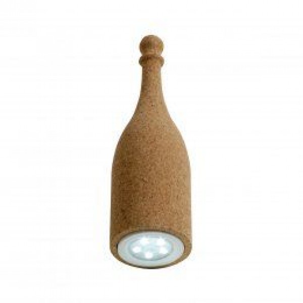 Lampada bottiglia LED in sughero con telecomando cm.11,70x37,50