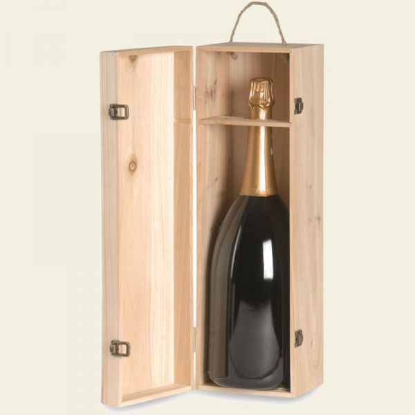 CASSETTA MAGNUM CHAMPAGNOTTA IN LEGNO NATURALE Lt.3