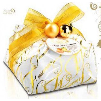 Panettone MEDITERRANEO Fiasconaro con ananas e albicocche candite e pistacchi di Bronte Kg.1