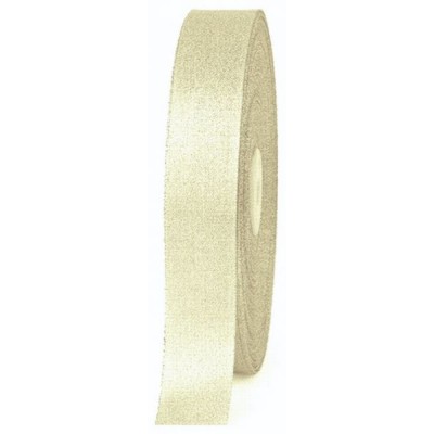 Nastro raso AVORIO con glitter - rotolino lungo mt.91 largo mm.10 -